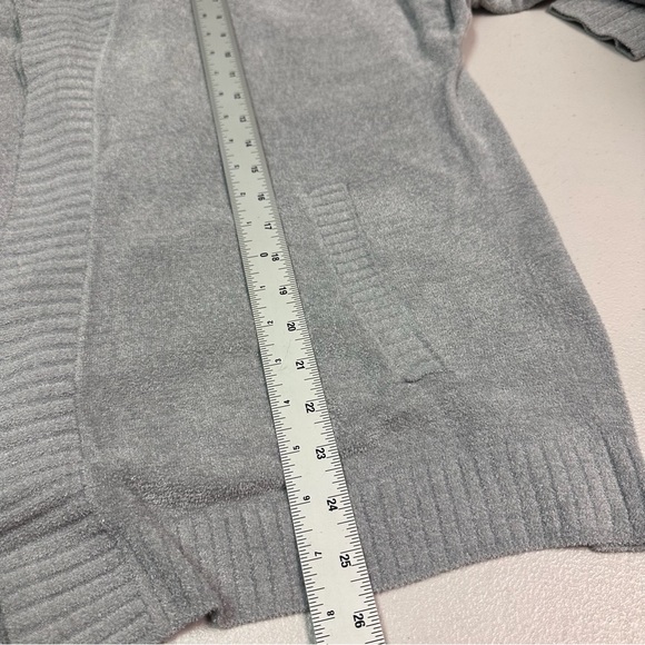 Barefoot Dreams Women's CozyChic Ultra Lite Shawl Collar Cardigan Vapor Gray L - Picture 5 of 6
